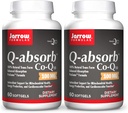 Jarrow Formulas Q-Absorb Co-Q10 100 mg - 60 Softgels, Pack of 2 - High Absorbtion Co-Q10 - Antioxidant Support for Mitocondrial Energy Production & Cardical Health - Până la 120 Total Servings