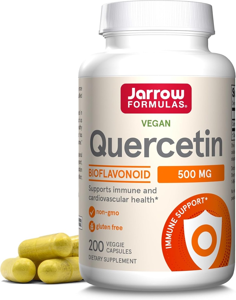 Jarrow Formulas Quercetin 500 mg - 200 Veggie Caps - Υποστηρίζει Αντιοξειδωτική Κατάσταση, Καρδιαγγειακή Υγεία & Ανοσολογική Υγεία - 200 Υπηρεσίες