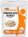 BulkSupplements.com Pumpkin Seed Extract Powder - Pumpkin Seed Supplement, Herbal Supplement - Vegan & Gluten Free, 500mg zerbitzatu bakoitzeko, 1 kg (2,2 kg) (1. paketea)