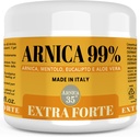 Arnica 35 - Arnica żel do siniaczenia Extra Strong 98% 16,9 Fl Oz, masaż mięśni i połączeń, naturalna i dermatologiczna formuła Tested - Made in Italy