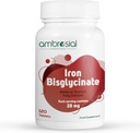 Ambrosial Iron Bisglycinate 28Mg Tablets Confezione da 1-120 compresse