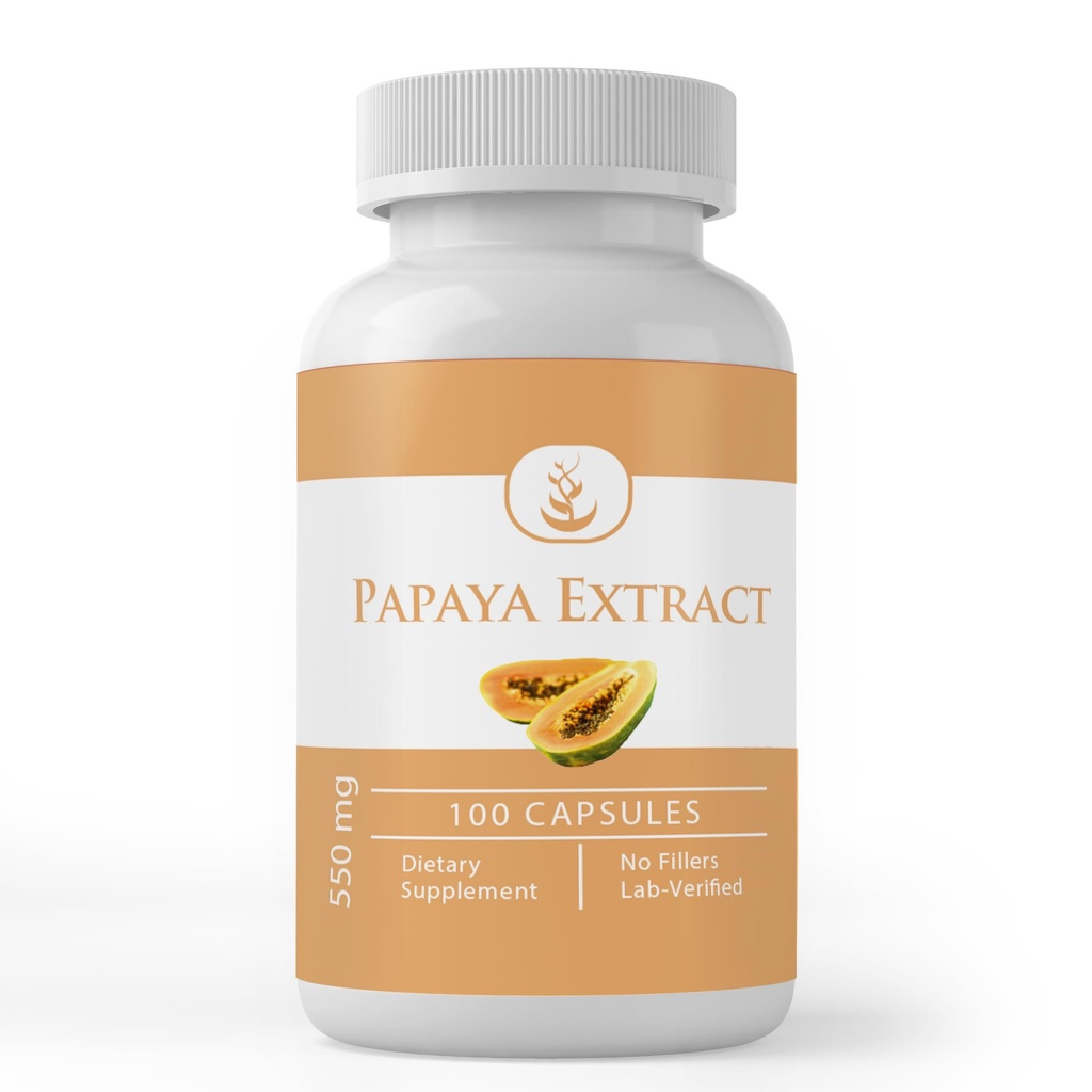 PURE ORIGINAL INGREDIENTS Papaya Extract, (100 Capsules) Always Pure, No Additives Or Fillers, Lab Verified