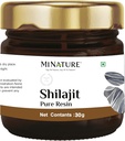 minature Pure Shilajit Resin | מקורו באופן טבעי Shilajit | 30 גרם (1.05 floz) | מכיל Spoon | מעל 80 מינרלים, Amino Acids | מקור טבעי של Fulvic Acid