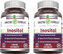 Amazing Formulas Inositol 1000 mg Supplement | Tabletler | Non-GMO | Gluten-Free | Made in USA (2 Pack, 120 Count)
