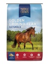 Triple Crown Golden Ground Flax, Flax for Horses, Flaxseed for Horses, Omega 3 Equine Supplement, 25 lbs