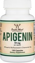 Apigenin Supplement - 50mg per Capsule, 120 Count (Powerful Bioflavonoid Trovato in Camomilla Tea for Relaxation, Sleep and Mood) Flavonols Senolytic per Aging (Gluten Free) da Double Wood