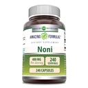 Amazing Formulas Noni 400 Mg per Serving | 240 Capsules Supplement | Non-GMO | Gluten Free | Made in USA
