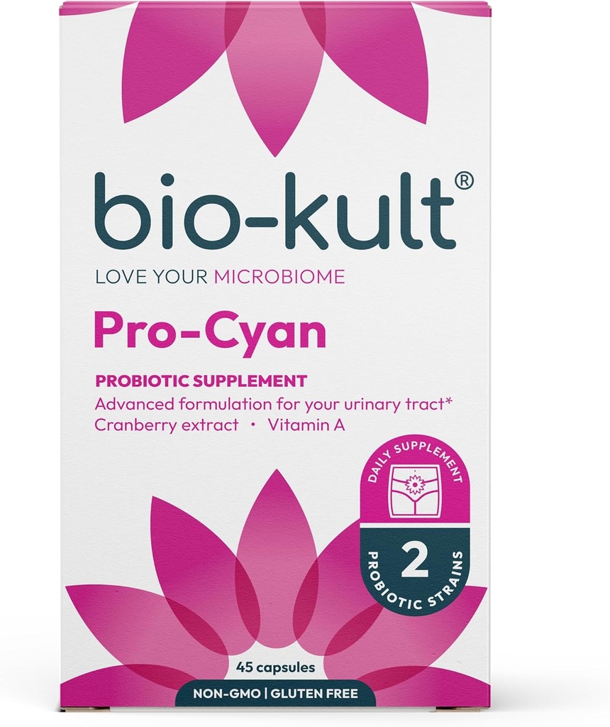 Bio-Kult Pro-Cyan | Cranberry Extract + Vitamin A | Urinary Tract & Immune Support | Advanced Multi-Action Formula | 45 Capsules