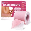 Silicone Scar Sheets,Silicone Scar Tape For Surgical Scars,C-Section,Tummy Tuck,Keloid Bump Removal, Face Tape for Wrinkles Overnight (1.6"X 59" Roll-1.5M-Pigment Reduction-Pink)