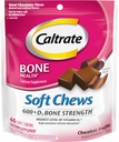 Caltrate Soft Chews 600 Plus D3 vitamina de calciu D Supliment, Chocolate Truffle - 60 Count (Packing May Vary)