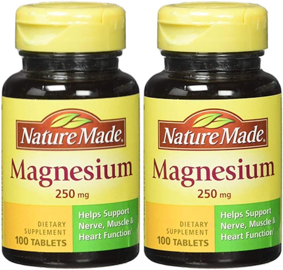 Nature Made Magnesio 250mg, 100Count (manaxe de inverno)