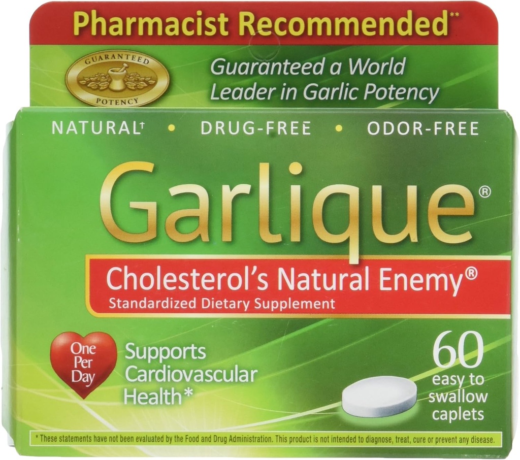 Garlique Diyetary Supplement, 60 Caplets