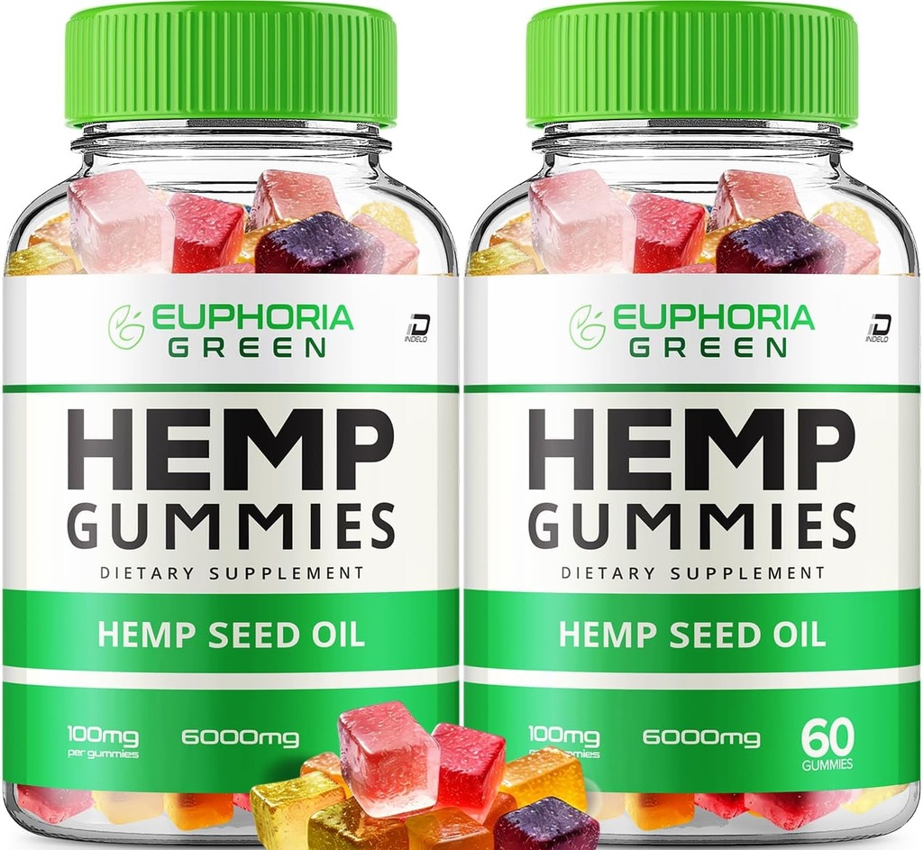 Euphoria Green Hemp Gummies - cu extract de semințe de cânepă EuphoriaGreen Hemp Gummies Tinitus Suplimentul Herbal, Asistență pentru sănătate și wellness, Toate Euphoria Natural Green Hemp Gummy (2 ambalaj - 120 Gume)