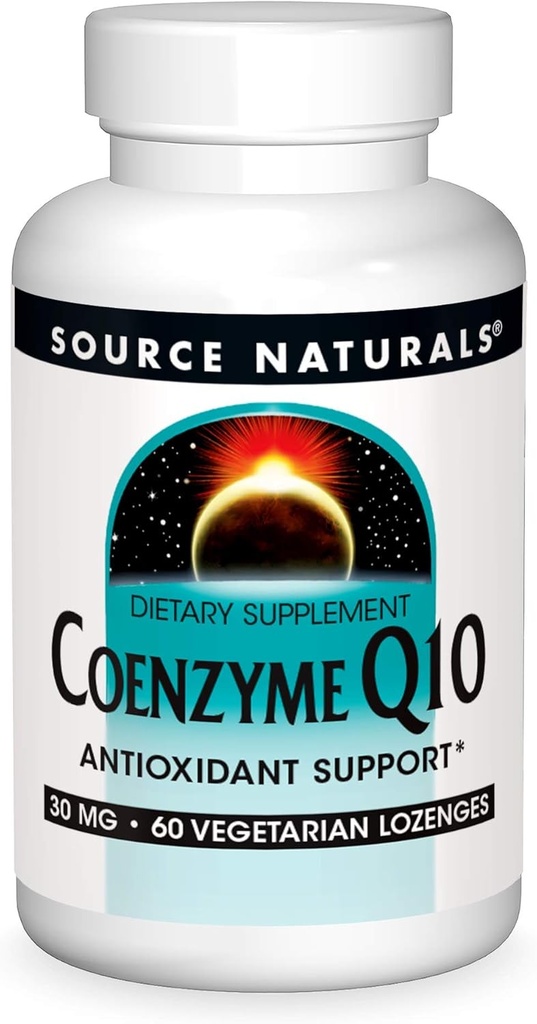 Kilde Naturlig Coenzym Q10 Antioksidant støtte 30 mg For hjerte, hjerne, immunitet, og lever støtte - 60 Lozenges