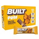 BUILT Bar Puff Protein Bars - Salted Caramel - 17g Protein Snack Bars with Collagen - Calorie Conscious & Gluten Free - 12 Count