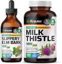 BIO KRAUTER Slippery Elm Tincture 4 Fl. Oz. & Mléko Thistle 250 Kapsle