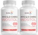 Myo-Inositol & D-Chiro Inositol Suplemento para Mulheres - Razão ideal 40:1 -Suporte equilíbrio hormonal feminino & fertilidade & saúde ovariana - Vegan cápsulas de pó - 60-Dia de fornecimento