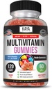 Kaya Naturals Yetişkin Multi Vitamin Gummy, 120 Şərh, Biotin, Vitamin A, B-12, C & E, Xüsusi, Folic Acid, Strawberry Flavor (120 Gummies)
