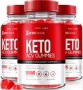 rize labs (Pack of 3 Ketocrave Keto ACV Gummies, for Advanced Weight Loss, Maximum Strength Supplement, Gomitas Reviews (180 Gummies))