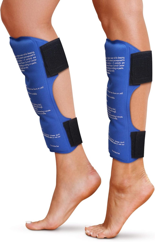 Shin Spint Ice Packs, HSA a FSA způsobilé pro opakované použití Hot and Cold Therapy Wrap 124; Leg or Calf Pain Relief 124; Advanced Soft Gel Technology PHAR124; Freazeable and Microwaveable PHAR124; running Injuries & Recovery