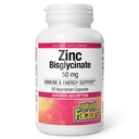 Natural Factors Zinc Bisglycinate 50 mg - Highly-Absorbable Zinc Supplement - Immune Support - Supports Skin & Hair Health - Vegan - 60 Capsules (60 Servings)
