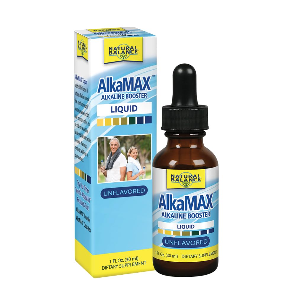 Natural Balance Alkamax Alkaline Booster - Alkaline Water Drops, Liquid pH Balancing Drops for Drinking Water or Beverages, Helps Neutralize Acids for Men & Women, Mineral Formula - 1 Fl Oz Bottle