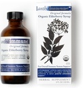 Organic Elderberry Syrup - Антхоімун - Імунна підтримка добавки для дорослих і дітей- USDA Organic, Ultra-Premium Black Elderberry Formula (4 унції) 24 Сервінги