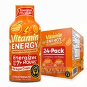 Vitamin Energy Orange Tango Extra Strength Energy Shot, 24 Pack - Up to 7 Hrs, 260mg Natural Caffeine, Zero Sugar - Green Tea Extract, Immune Support, B12 B6 Niacin, 1.93 fl oz, Keto Vegan