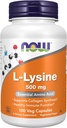 NYT ravintolisät, L-lysiini (L-lysiinimonohydrokloridi) 500 mg, Aminohappo, 100 Veg-kapselia