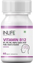 Vitamin B12 with B1, B5, B6, Alpha Lipoic Acid ALA, Folic Acid, Inositol Supplements - 60