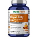 NusaPure Royal Jelly Capsules, 400 mg, 120 Veg Capsules (Non-GMO, Dairy Free)