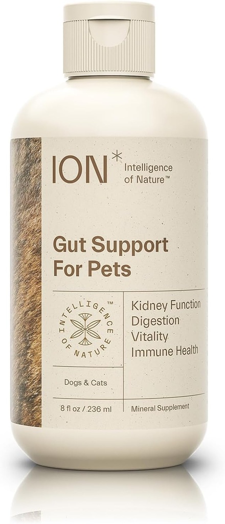 ION* Nature Gut Support For Pets - Sıvı Probiyotikler Köpekler ve Kediler için Alternatif Katlar, Puppiler, Skin & Hair Health - 8 fl oz (kırıklık)