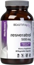 蓝胸网 营养 美丽盟友 Resveratrol 500mg, 保护皮肤完整性*, 非GMO, Vegan, Gluten - Free, Soy - Free, Dairy - Free, 30 Vegetable Capsules, 30 services
