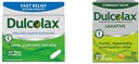 Dulcolax Fast Relief Medicated Laxative Suptinitories Fast Relief, Rectal Use Only, Bisacodyl, 10 mg & Overnight Relief Laxative for Gentle Constipatie Relief, Bisacodyl 5 mg Tablets, 50 Tel.