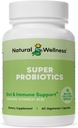 El Super Probiòtic natural + Prebiòtic GREG 10 milions de CFUs amb 8 Estrans Probiotics per a Dones i homes per a una salut Digestiva, Gutmune i Imune Implementació de la implementació de l'Imuny, 30Dayy