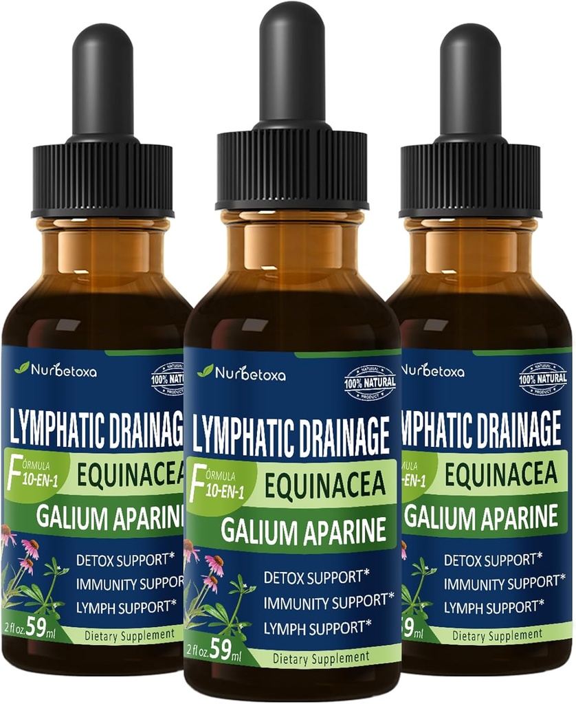 Cleavers Lycate Drainage Drops for Lymph Health, sử dụng với công cụ Lymph Massage. 6oz