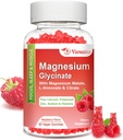 Magnézium Glicinate Gumies 600 mg, Magnézium Gummies felnőtteknek és gyerekeknek, Support for Relaxtion and Muscle, 60 Málna ízesített Gumies