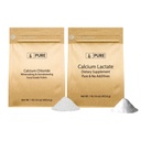 Pure Original Ingredients Calcium Chloride " Calcium Lactate Bundle, (1lb) Dietary supplements, Fine Powders