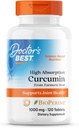 Doctor's Best Curcumin From Turmeric Root with C3 Complex & BioPerine, Nutzen Sie die Gelenke, indem Sie helfen, Free Radicals, Non-GMO, Gluten Free, Soy Free, Joint Support, 1000 mg, 120 Tabletten zu neutralisieren