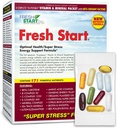 Fresh Start Complete Daily Vitamin Pack | Energy Booster & Stress Support | Vitamina A, B, C, D, E, B12, Minerals, Aminoácidos, Omega-3-9, Panax Ginseng, Super Greens (30 Packets)
