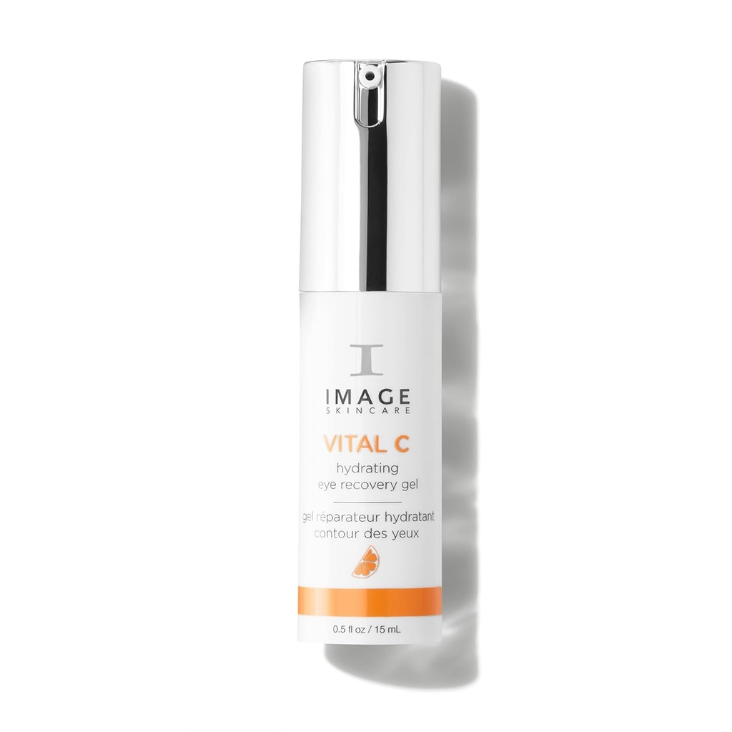 IMAGE Skincare, VITAL C Hydrating Eye Recovery Gel, con vitamina C e peptidi per ridurre l'apparizione di cerchi scuri, borse e rughe sotto gli occhi, 0,5 fl oz
