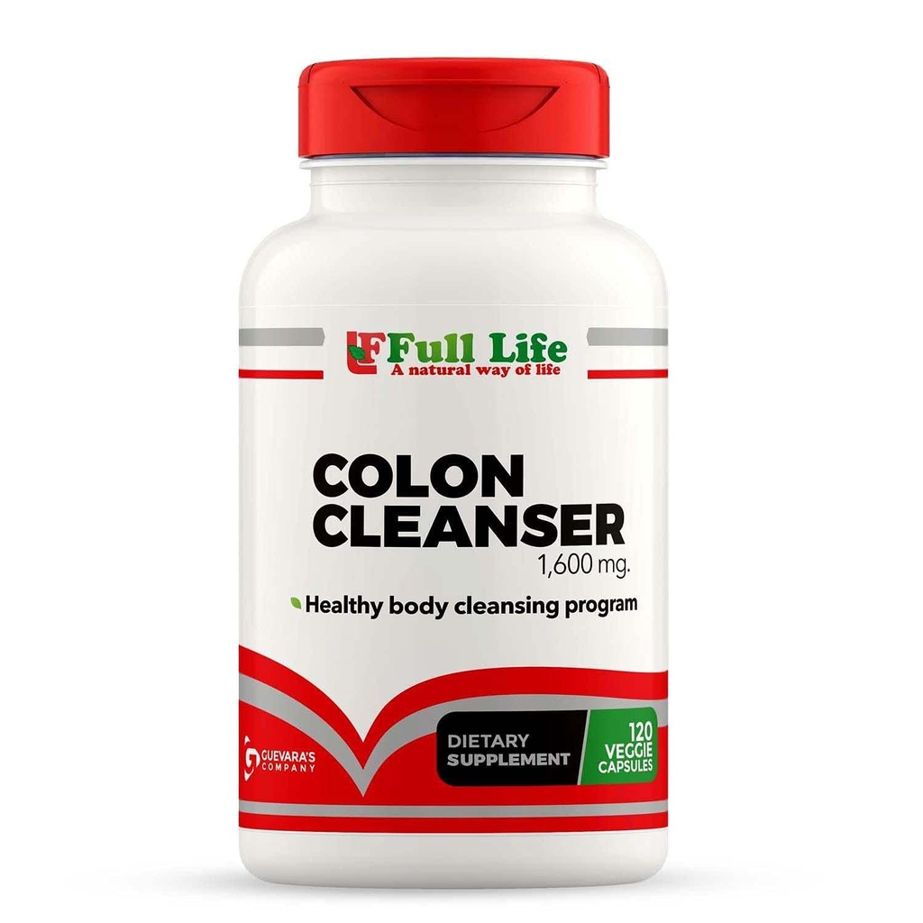 Full Life Colon Cleanser - Herbal Supplement with Cascara Sagrada and Senna Leaf - 120 Veggie Capsules