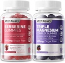 Berberine Gummies 120 counts + Magnesium Gummies 120 counts