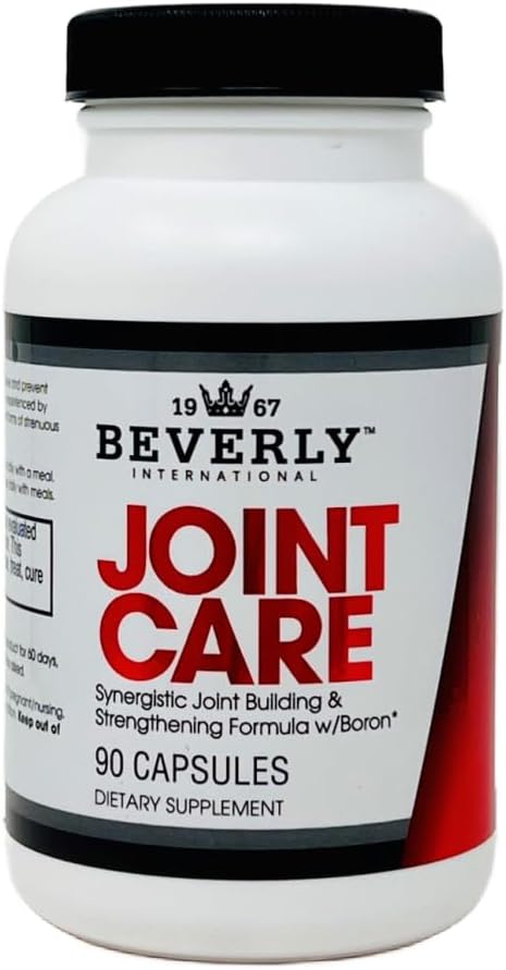 Beverly International Joint Care, 90 Capsules. All Over Joint Support. Construcción de 3 etapas Fórmula con Glucosamina, Condroitina, MSM, Ácido Hialurónico. Aumentar la movilidad con menos molestias.