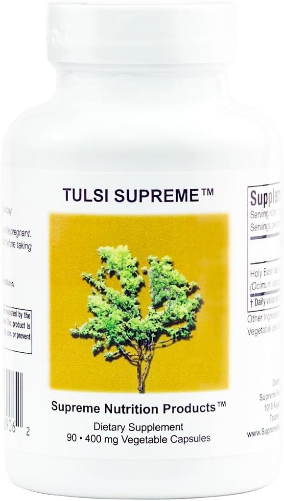 Supreme Nutrition Tulsi Supreme - Svētās Bazil Kapsulas - 90 Veģetārās Kapsulas