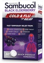 Sambucol Cold and Flu Relief Tablet - Homeopathic Cold Medicine, Cold Remedy for Adults, Black Elderberry for Colds, Zinc Cold Remedy - 30 הרוזן