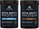 Gamle Ernæring Bone Broth Protein pulver, Vanilla, 20 Serveringer + Bone Broth Protein pulver, sjokolade, 20 Serveringer