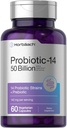 Horbaach Probiotics for Women and Men - 60 Capsules - 14 Probiotic Strains with Prebiotic | 50 Billion Active Organisms - Non-GMO Free supplement