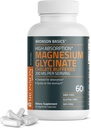 Bronson Magnesium Glycinate 200mg hohe Absorption Chelat gepuffert Gentle auf dem Stomach Non-GMO, 60 vegetarische Kapseln