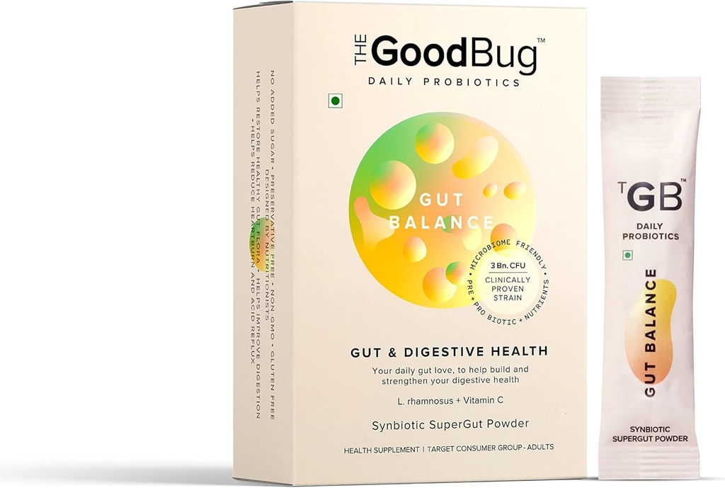 Gut Health & Imunity Probiotic for Men & Women, Strong Digestive & Imunity Support Gut Balance Supplement Stick - Probiotiká + Inulin + Vitamín C 3Bn CFU klinicky dokázaných kmeňov - 30 dní Balenie